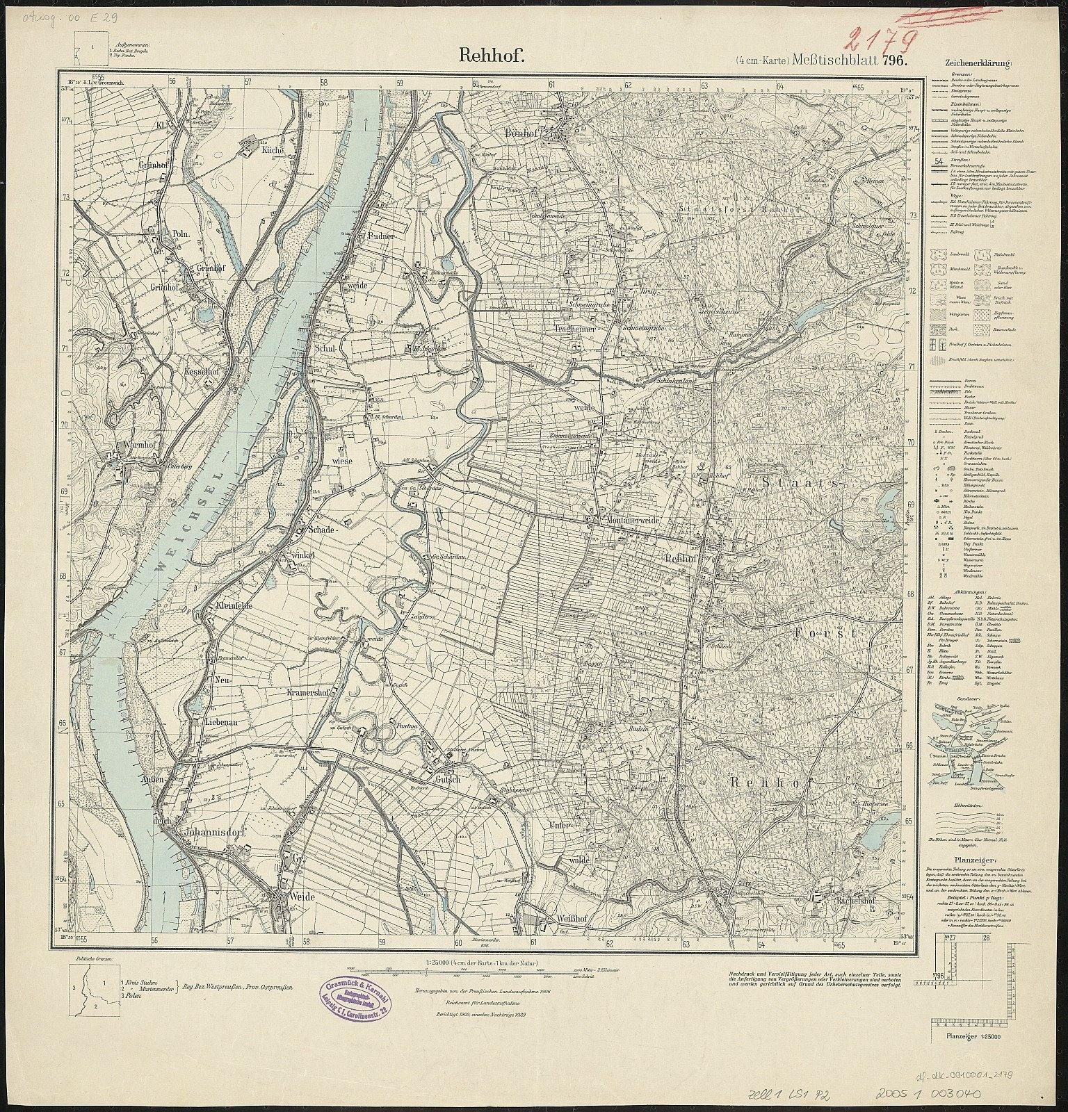 Rehhof 1929 - Landkarten